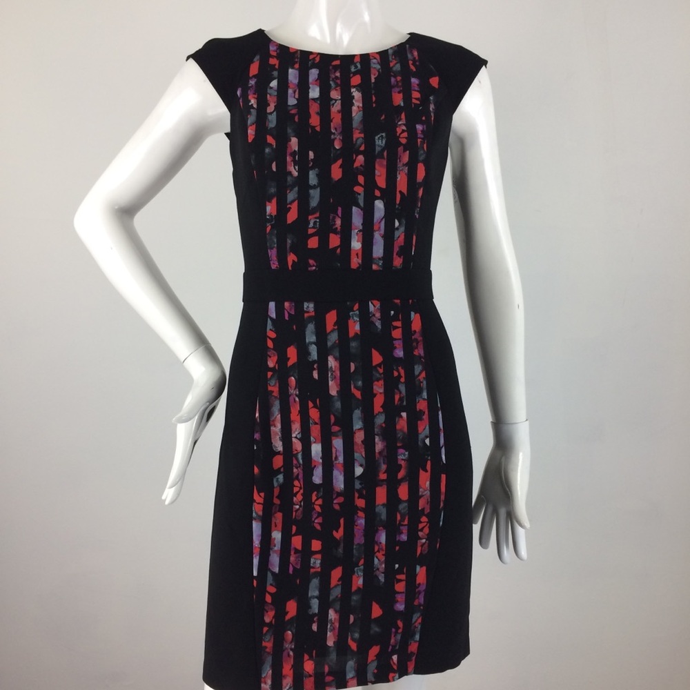 Gorgeous Black with red career dress - MEDIUM